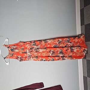 Orange maxi dress S